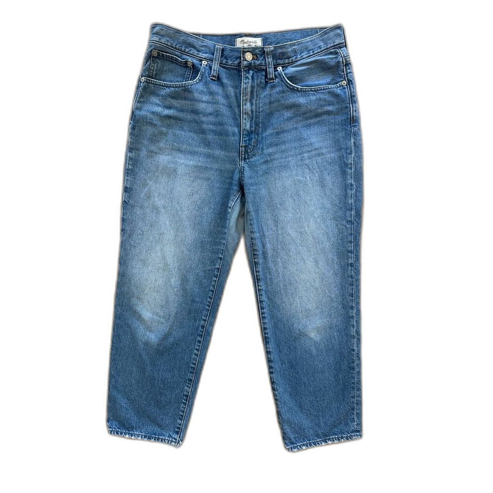 Madewell The Perfect Vintage Straight Jeans Size 30 P High Waisted Denim Pants